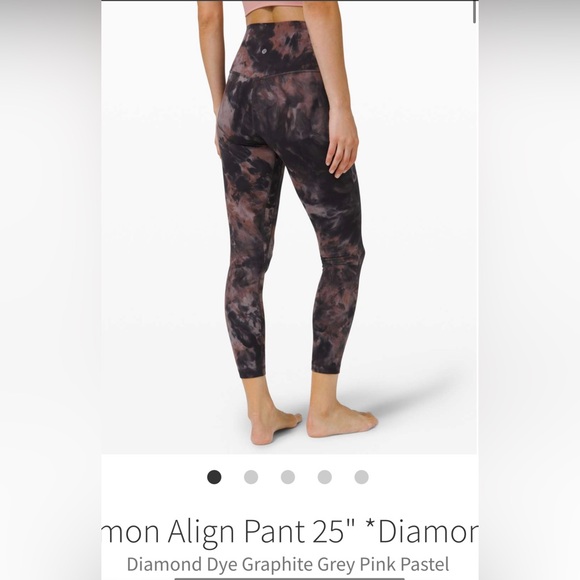 lululemon athletica Pants - Lululemon align pant 0 diamond dye graphite grey smoky pink guc